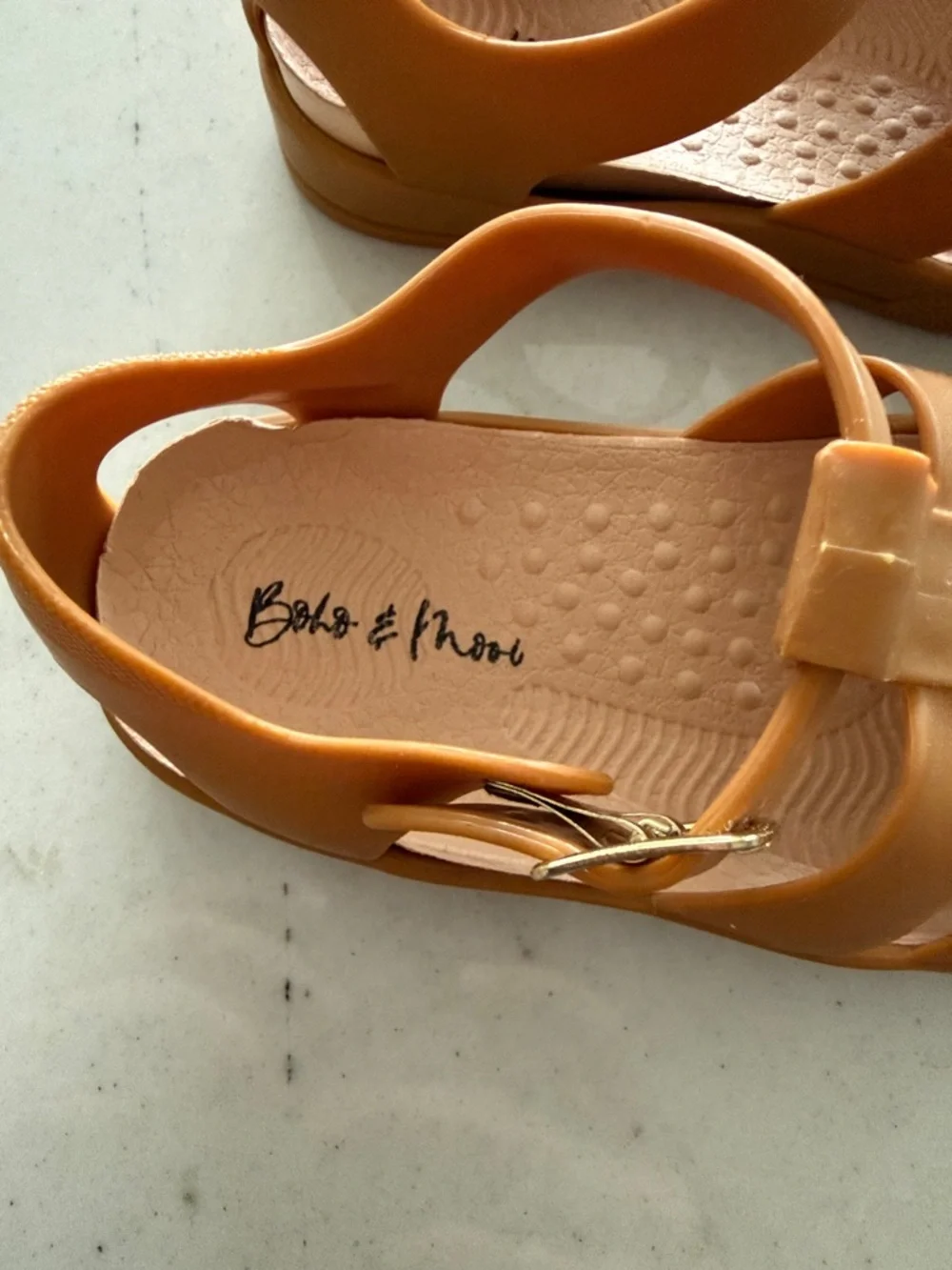 Blowfish Kids Tan Closed-Toe Strappy Sandals with Buckle
